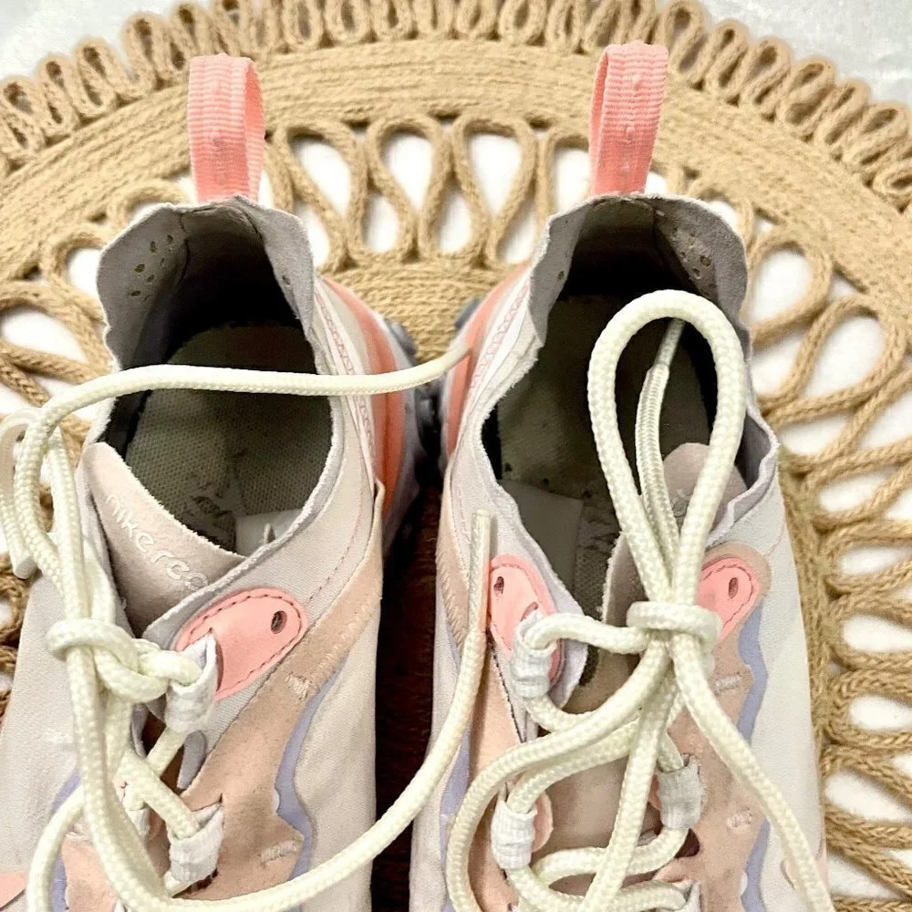 Nike React Element 55 Sneakers  Pale Pink Washed Coral Women's Size 6 BQ2728-601